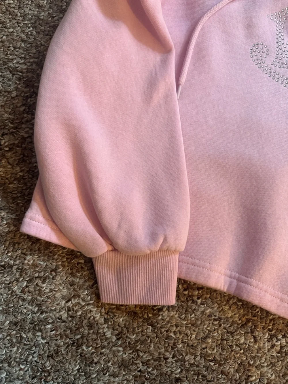 Von Dutch Pink Rhinestone cropped hoodie - Picture 5 of 6